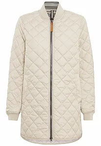 Женское пальто camel active из переработанного полиэстера, стеганое - Фото 1