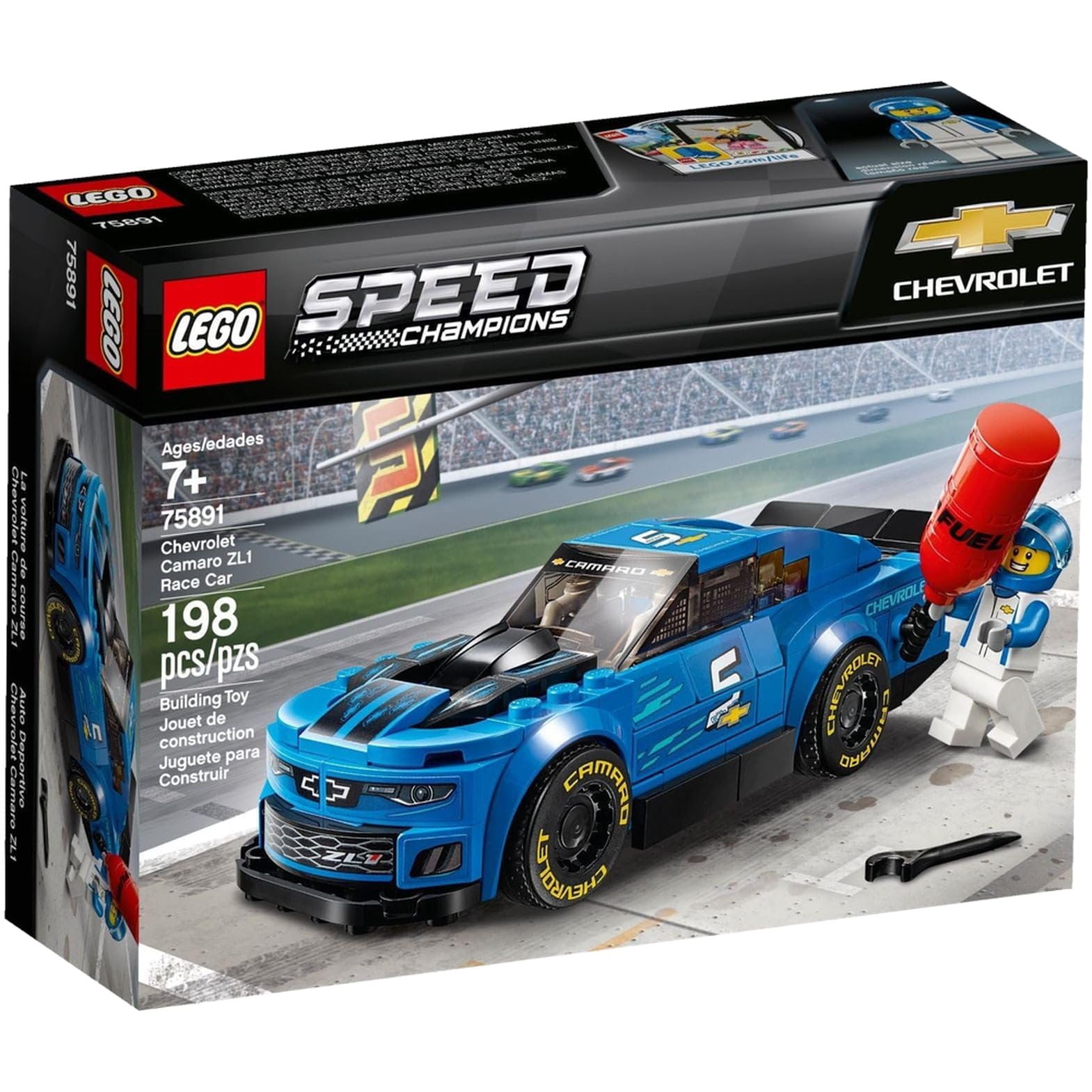 Конструктор LEGO Speed Champions Гоночный автомобиль Chevrolet Camaro ZL1 75891, фото №1