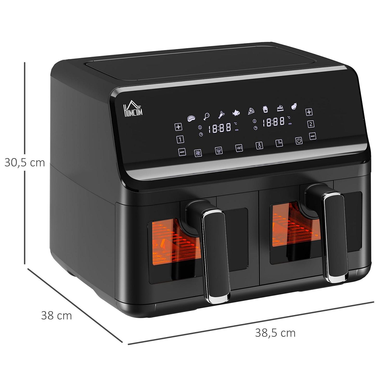 Мультипіч HOMCOM Dual Zone 8 л 2500 W 2 відділення 8 програм Чорна, фото №7 Мультипіч HOMCOM Dual Zone 8 л 2500 W 2 відділення 8 програм Чорна, фото №7