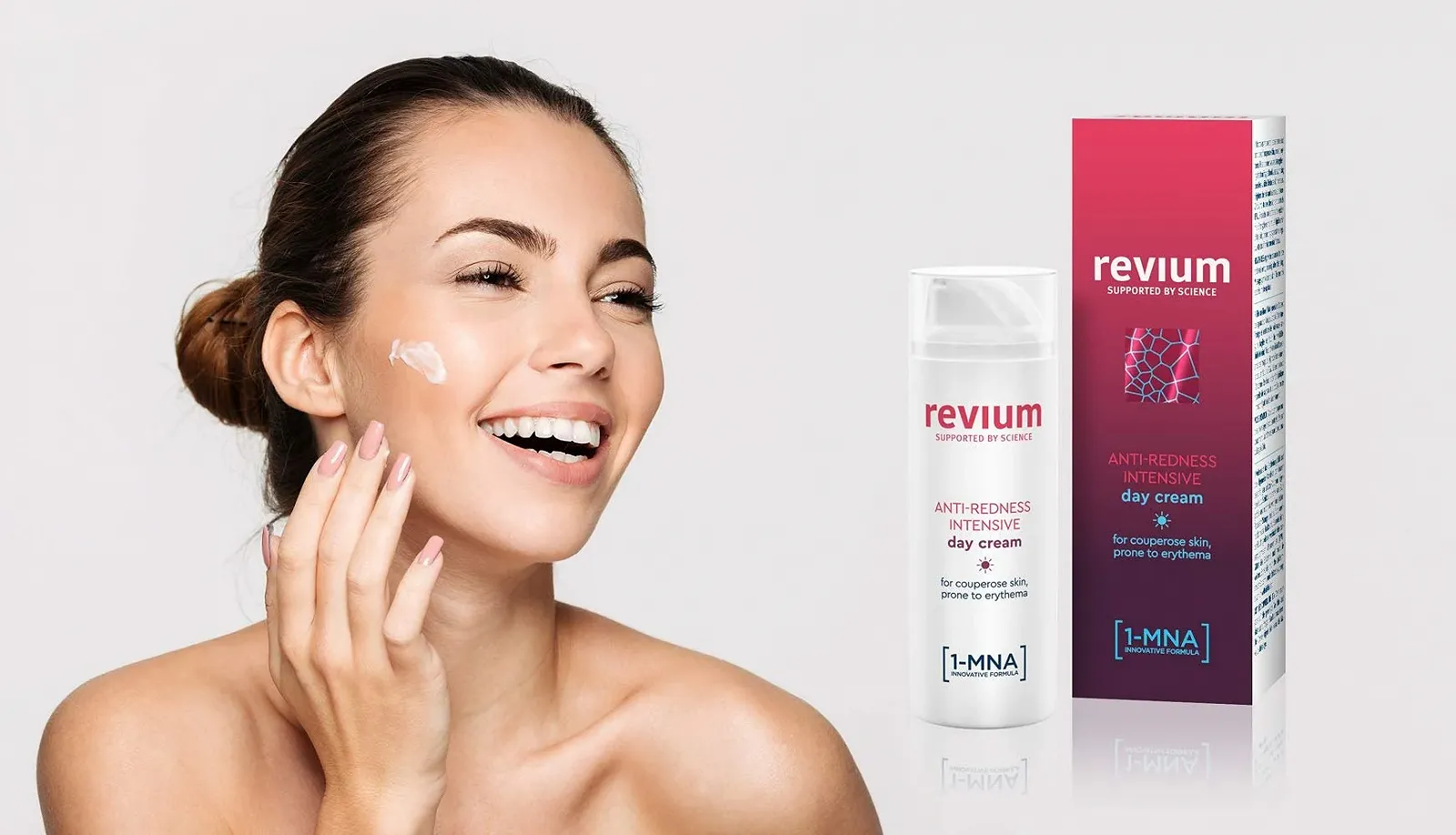 Денний крем Rosacea Anti-Redness Intensive для шкіри схильної до еритеми та еритрозу з фільтрами UVA та UVB, молекулою 1-MNA, екстрактом червоних водоростей коралового моху та ацеролою, фото №4 Денний крем Rosacea Anti-Redness Intensive для шкіри схильної до еритеми та еритрозу з фільтрами UVA та UVB, молекулою 1-MNA, екстрактом червоних водоростей коралового моху та ацеролою, фото №4