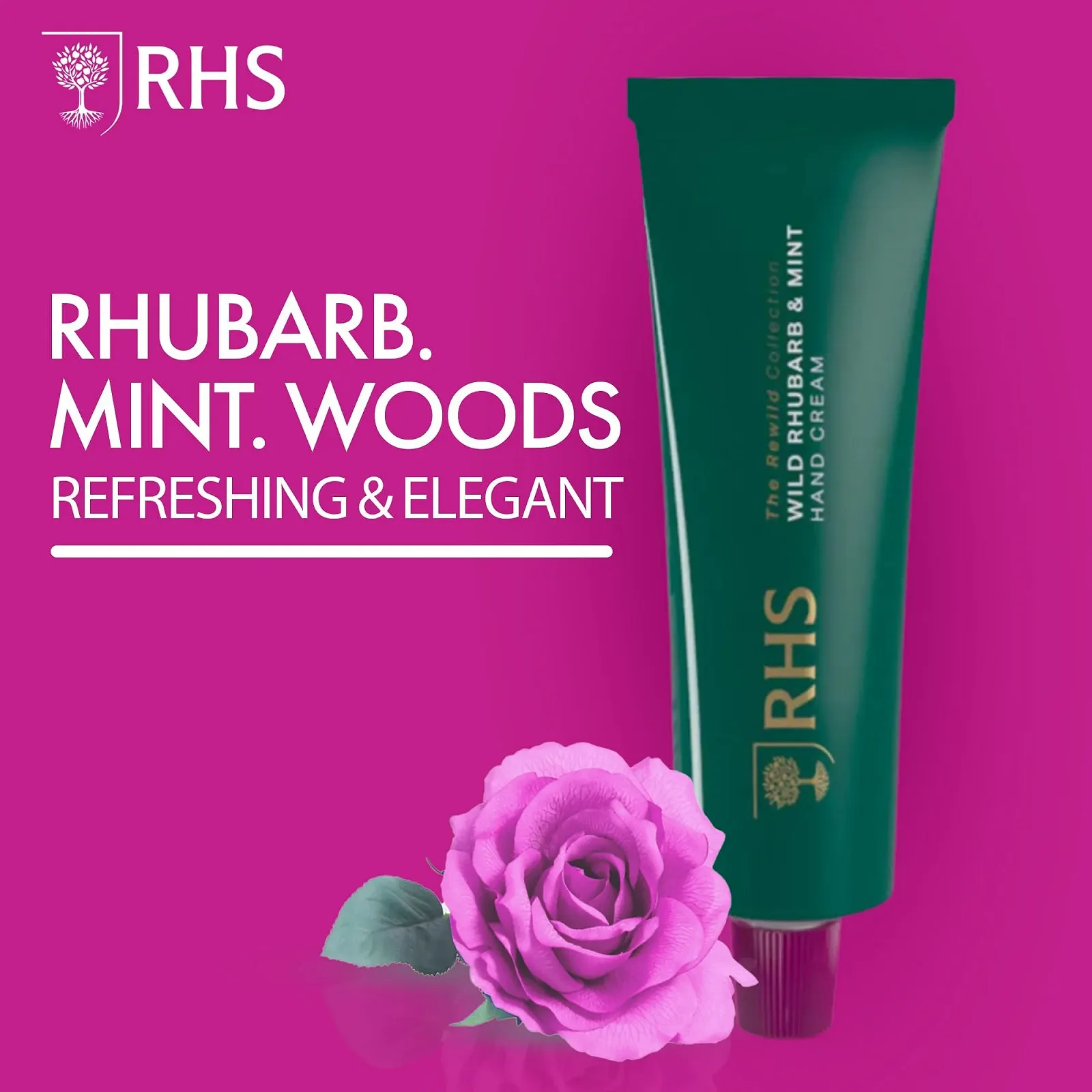 Крем для рук RHS Rewild Wild Rhubarb & Mint, фото №5