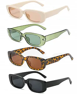 Солнцезащитные очки прямоугольные Unning, набор 4 шт. - Фото 1