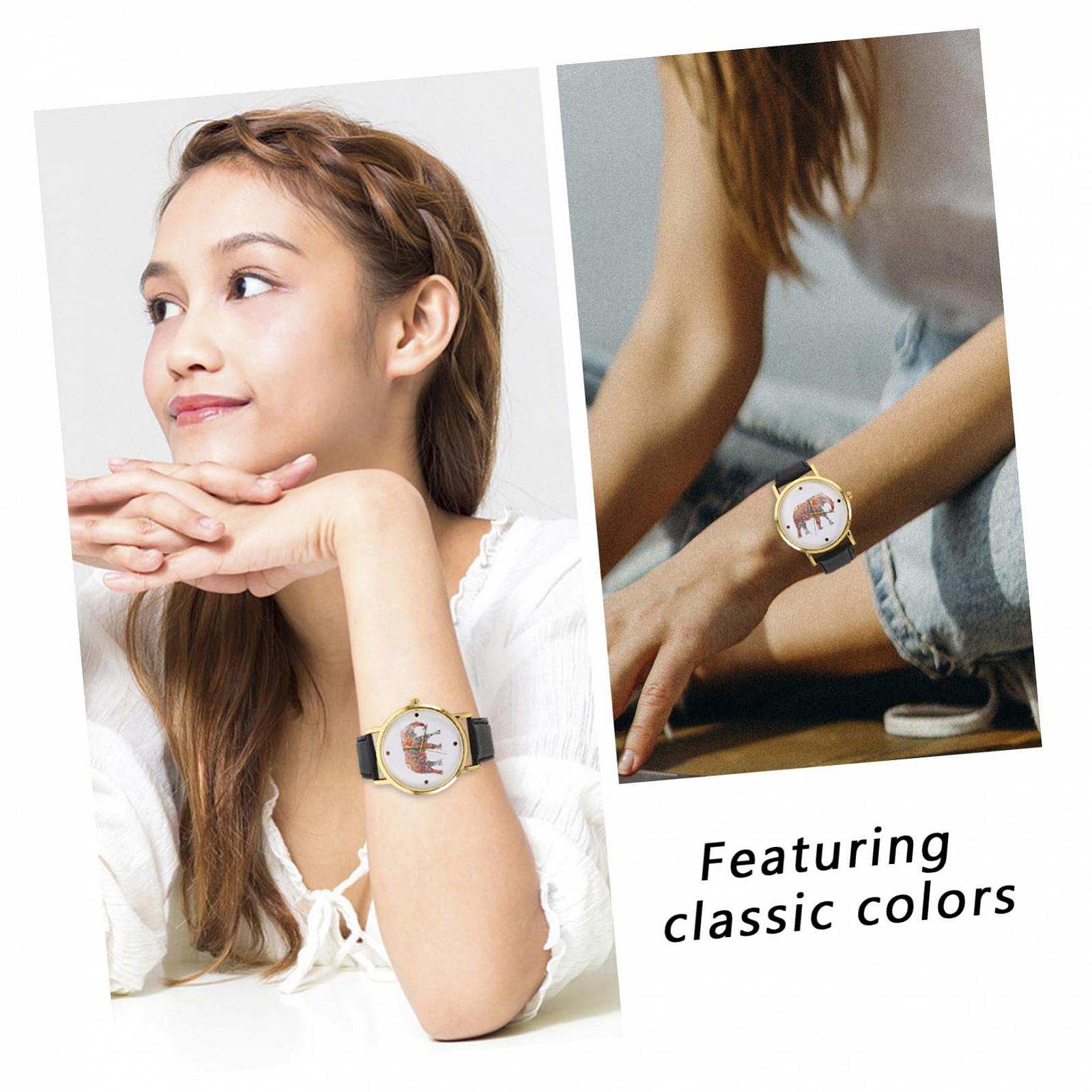 Парные часы Healvian для женщин, аналоговые часы, искусственная кожа, белый, фото №3