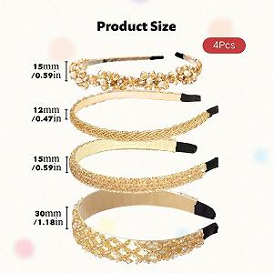 Набор из 4 женских обручей для волос. synthetic.ua - Фото 1