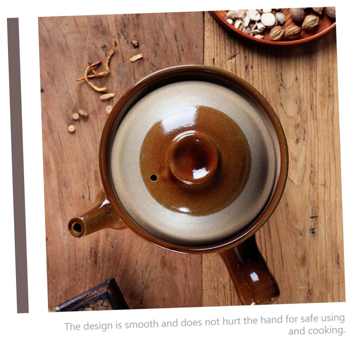 Ківш для китайської медицини керамічний з ергономічною ручкою, фото №9