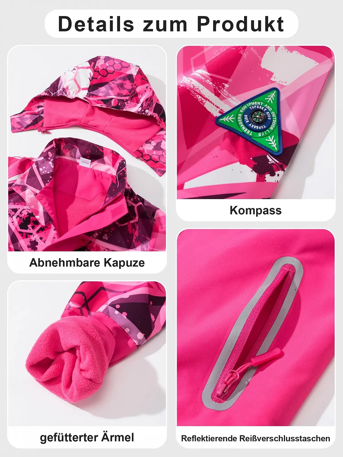 Куртка дощова NATUST, вітро- та водонепроникна перехідна куртка з підкладкою, фото №3