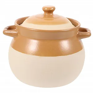 Кастрюля для тушения VALICLUD керамическая Vintage с ручкой термостойкая для газовых плит - Фото 1