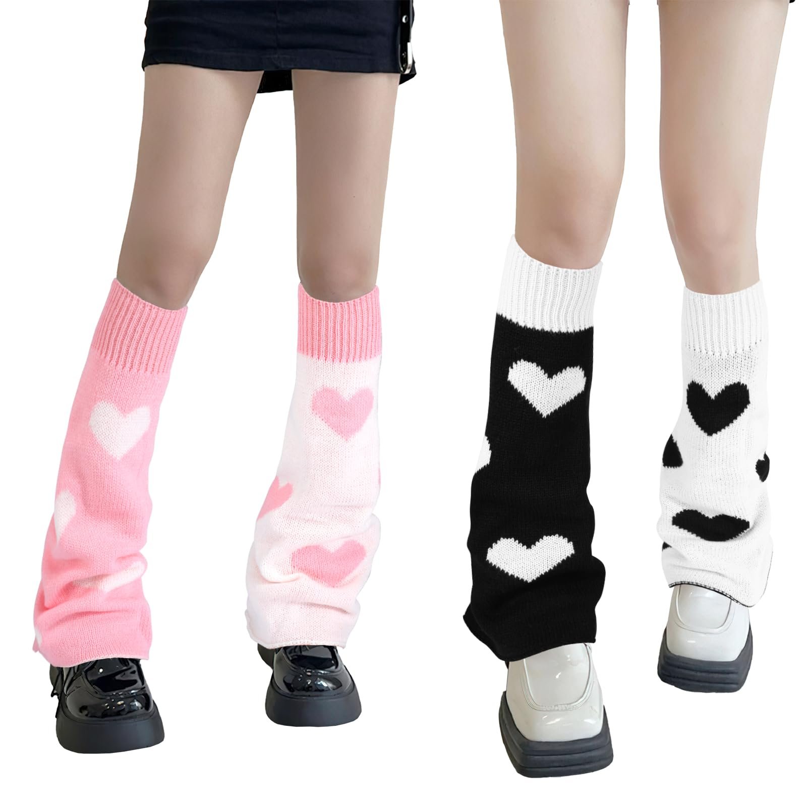 Гетры Вязаные 2 пары Y2K Термо Гетры для ног до колена для девушек и женщин, фото №1