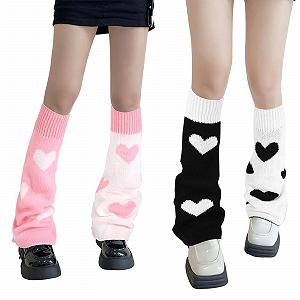 Гетры Вязаные 2 пары Y2K Термо Гетры для ног до колена для девушек и женщин - Фото 1