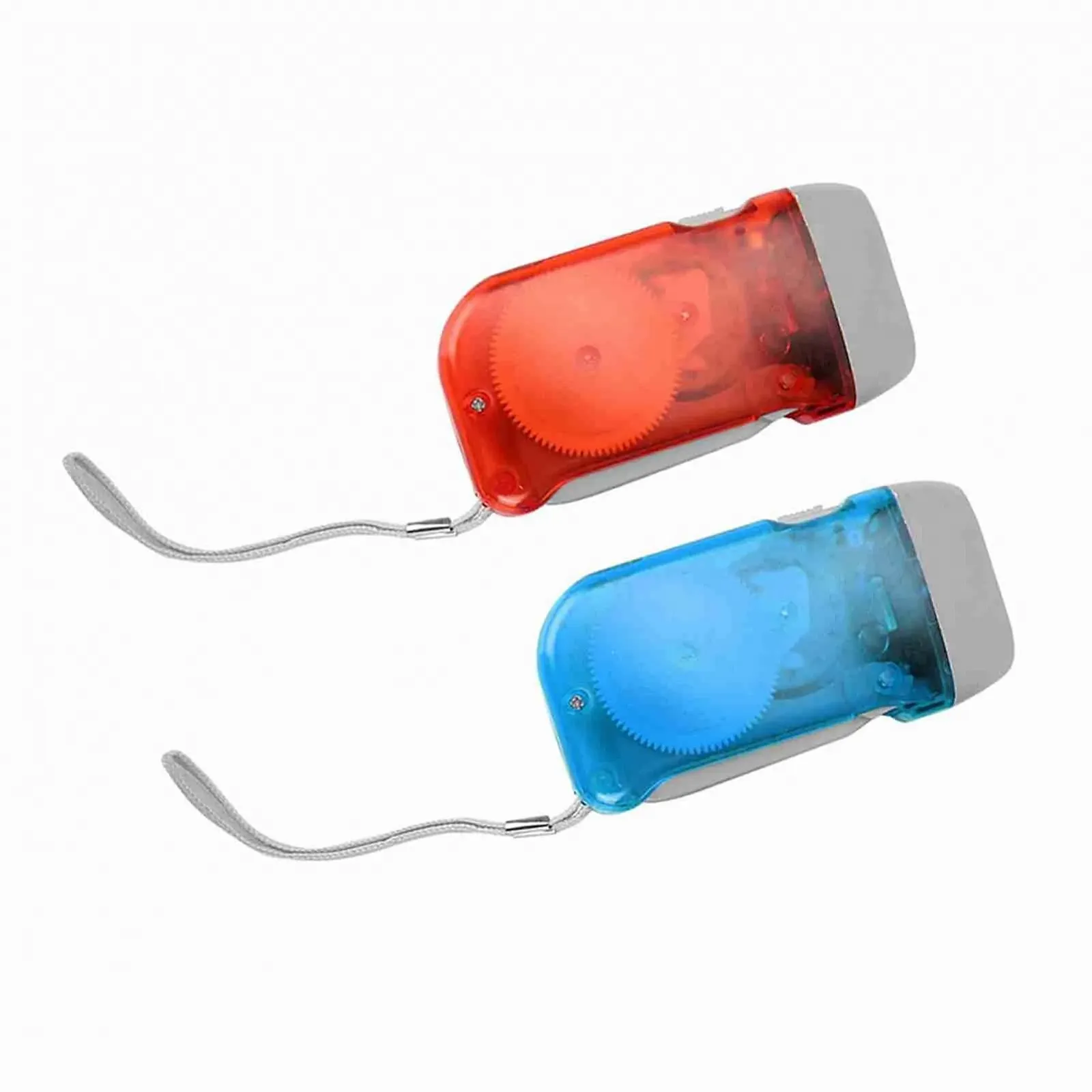 Ручний ліхтар Outdoormanual з ручним приводом Power Ledemergency Червоний з синім, фото №2