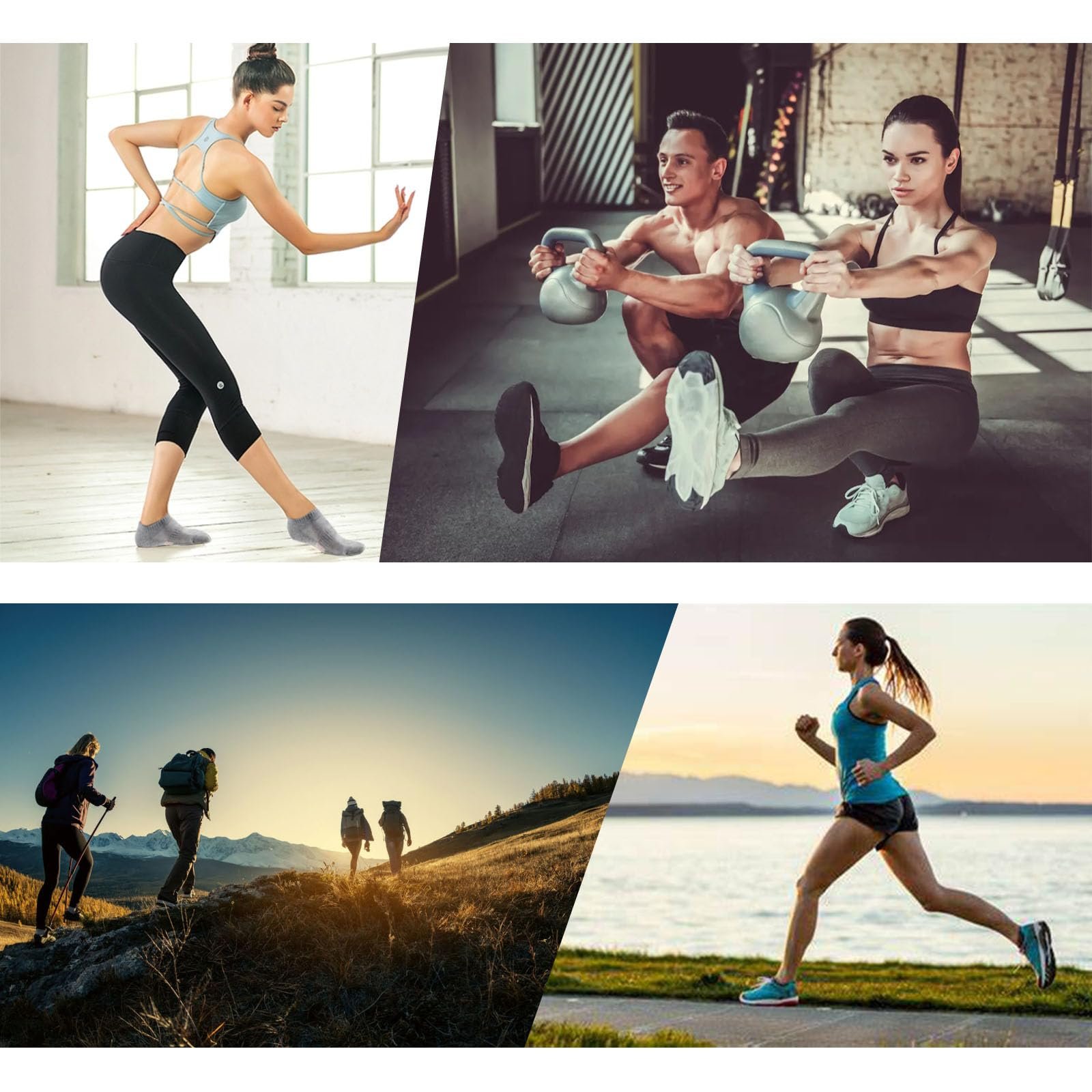 Носки спортивные KEYRI, 6 пар, для женщин и мужчин, короткие, дышащие, для бега, йоги, хайкинга, унисекс, фото №7