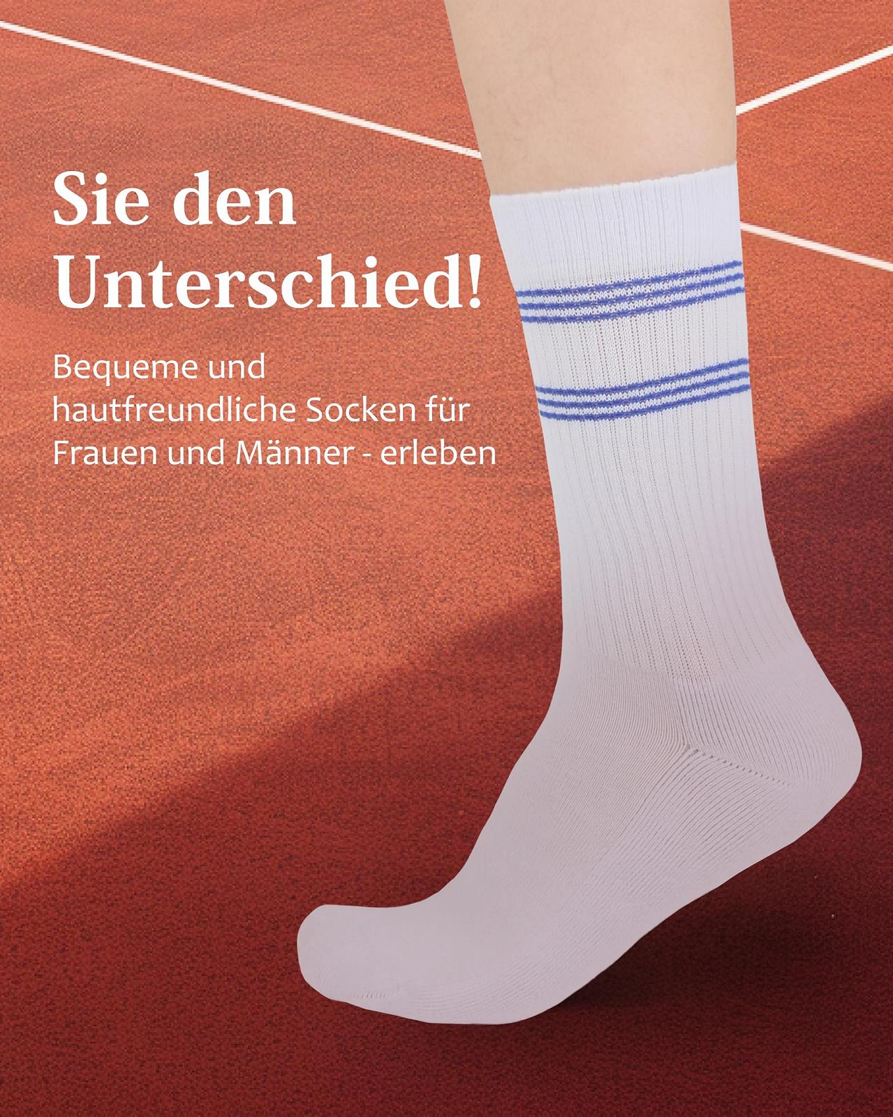 Теннисные носки Спортивные носки Мужские Женские - Хлопок, 2 пары, Европейское качество, Эластичный размер, Нескользящие, Дышащие, Комфортные, Влагоотводящие, 4 варианта цветов, фото №5