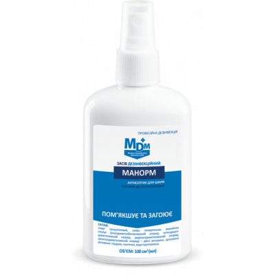 Дезинфекційний інструмент Manorm MDM 100 мл блістер 10 шт, фото №1