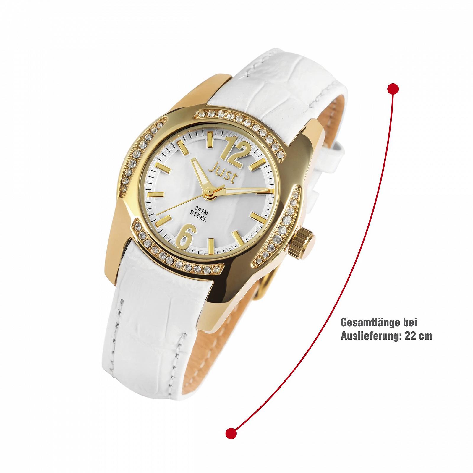 Часы Just Watches Женские Аналоговые Кварцевые Кожа 48-S8368WH-GD, фото №2 Часы Just Watches Женские Аналоговые Кварцевые Кожа 48-S8368WH-GD, фото №2
