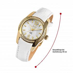 Часы Just Watches Женские Аналоговые Кварцевые Кожа 48-S8368WH-GD synthetic.ua - Фото 1