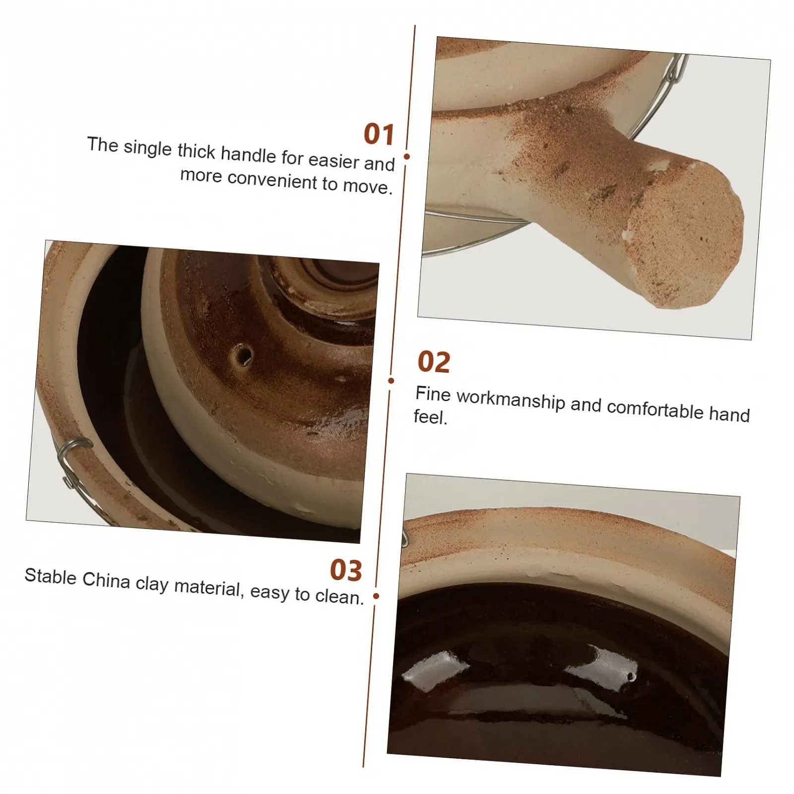 Кастрюля глиняная китайская для тушения, фото №5