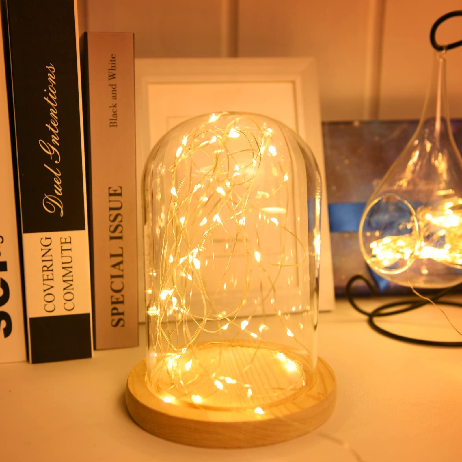Гірлянда Cshare Світлодіодна 20 LED срібний дріт живлення від батарейок теплий білий, фото №6