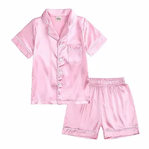 Піжама для дівчат Бавовняна нічна сорочка для дівчат Сорочка на ґудзиках + Штани - Фото 1