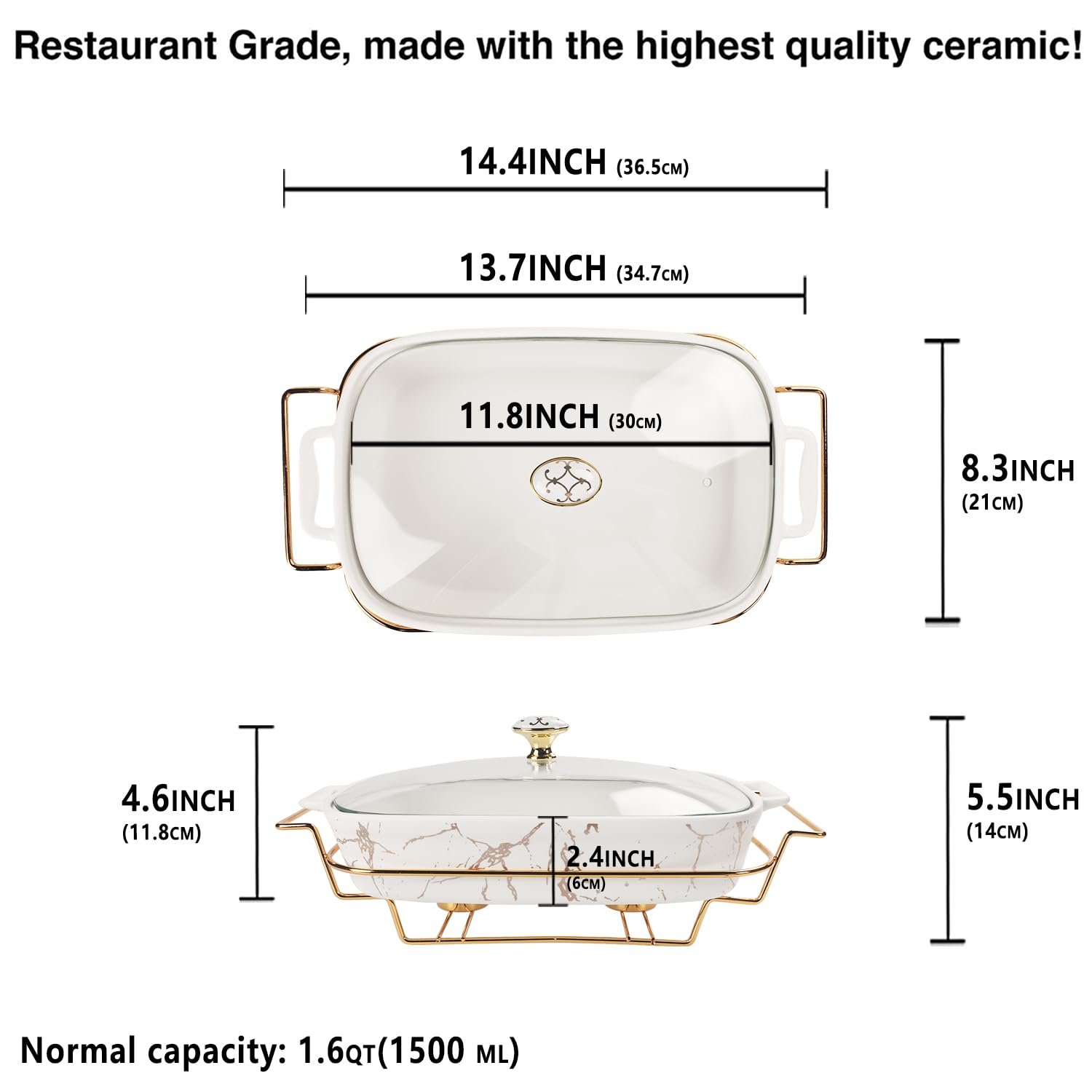 Форма для запекания со стеклянной крышкой и подставкой 900 мл, фото №2