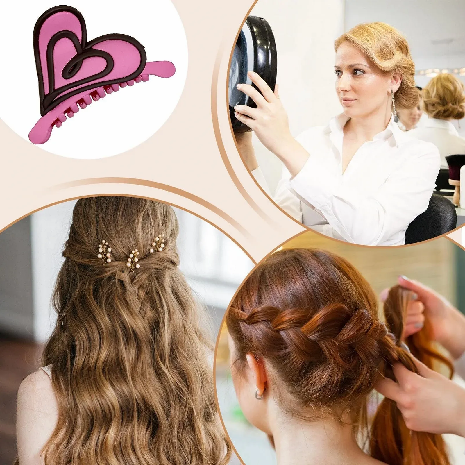 Заколка для волос для длинных волос, крабовый зажим для волос для женщин, прочный держатель для хвостика для женщин, яркие цвета, фото №4