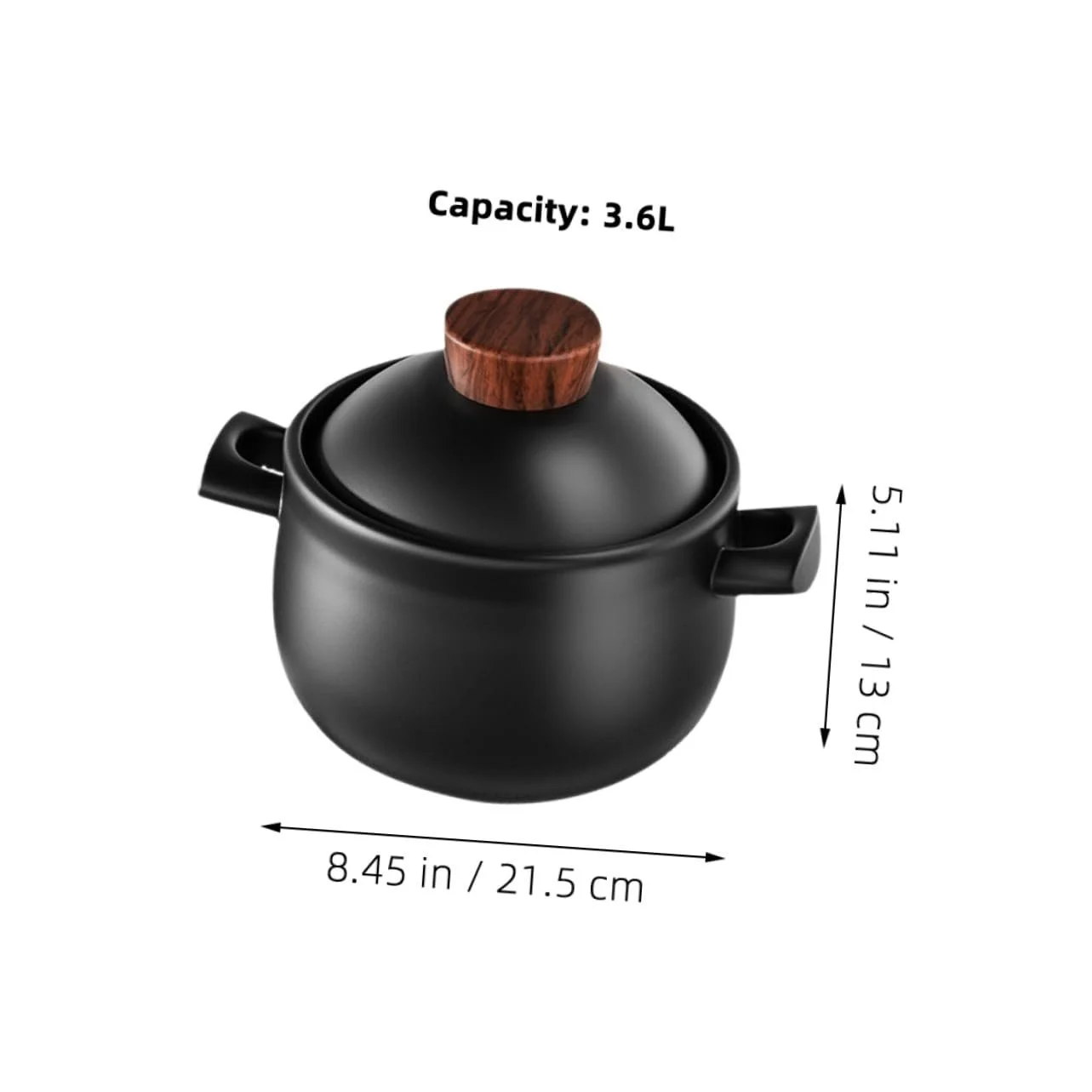 Кастрюля керамическая VALICLUD большая жаропрочная для газовых плит с двойными ручками, фото №7