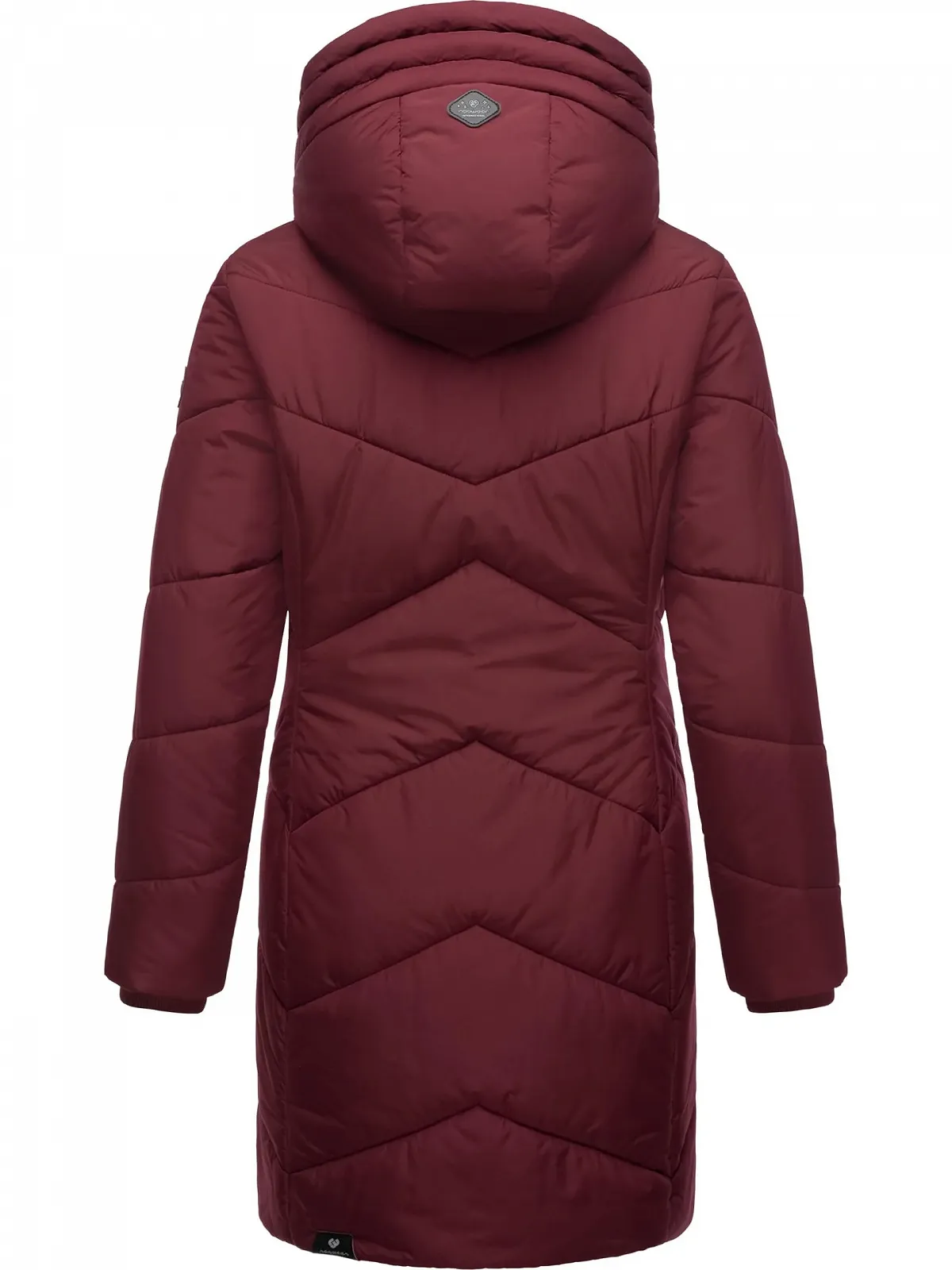 Водонепроницаемое зимнее пальто Ragwear Novista Теплое стеганое Длинное с капюшоном, фото №3