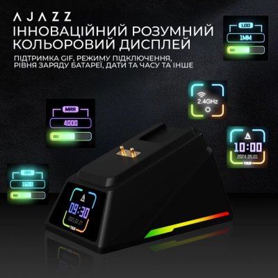Мышка Ajazz AJ159 APEX Wireless/Bluetooth/USB Black (AJM159-A-B), фото №12
