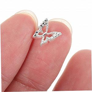 Украшения для ногтей Бабочка 40 шт. Элегантные украшения для маникюра для творческого дизайна ногтей для нейл-арта и украшения аксессуаров synthetic.ua - Фото 1