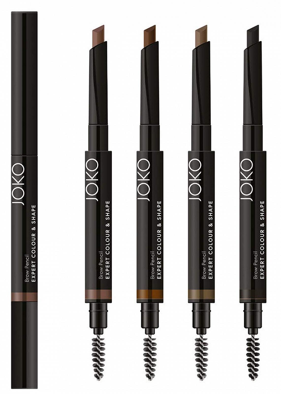 Олівець для брів Joko Expert Color & Shape водостійкий 02 brown, фото №2
