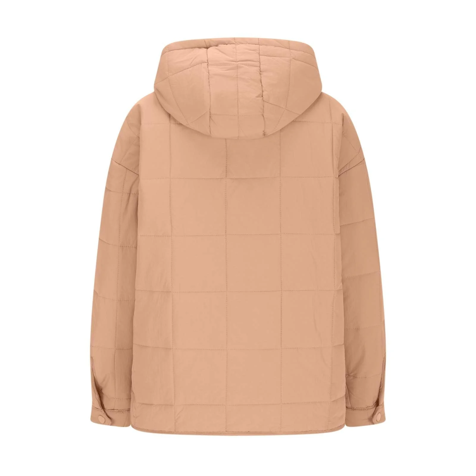 Жіноча Куртка стьобана з капюшоном Коротка однотонна, фото №4 Жіноча Куртка стьобана з капюшоном Коротка однотонна, фото №4