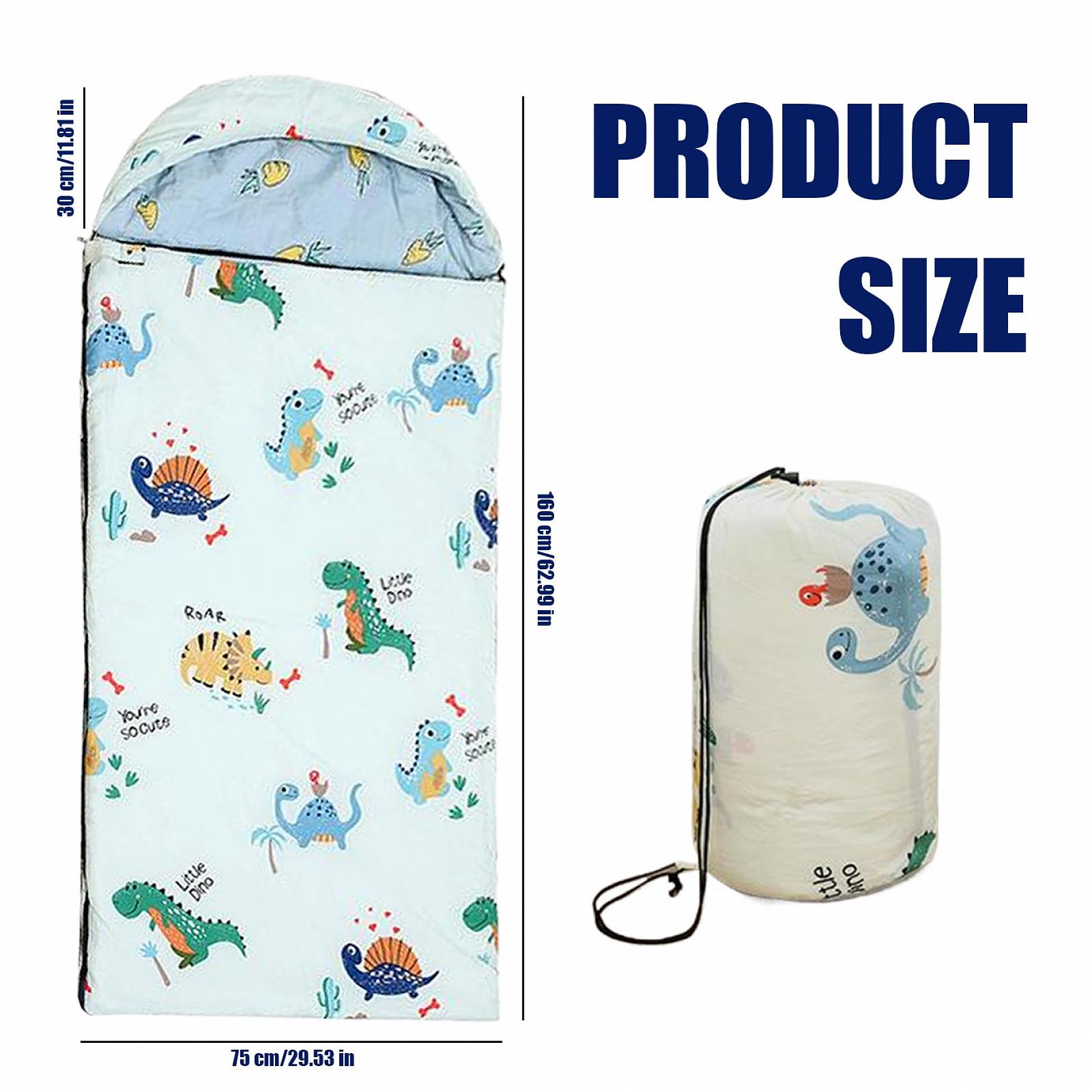 Дитячий Спальний Мішок Поліестер Бавовна Портативний Смішний Динозавр Застібка-блискавка Юнацький Спальний Мішок, фото №5