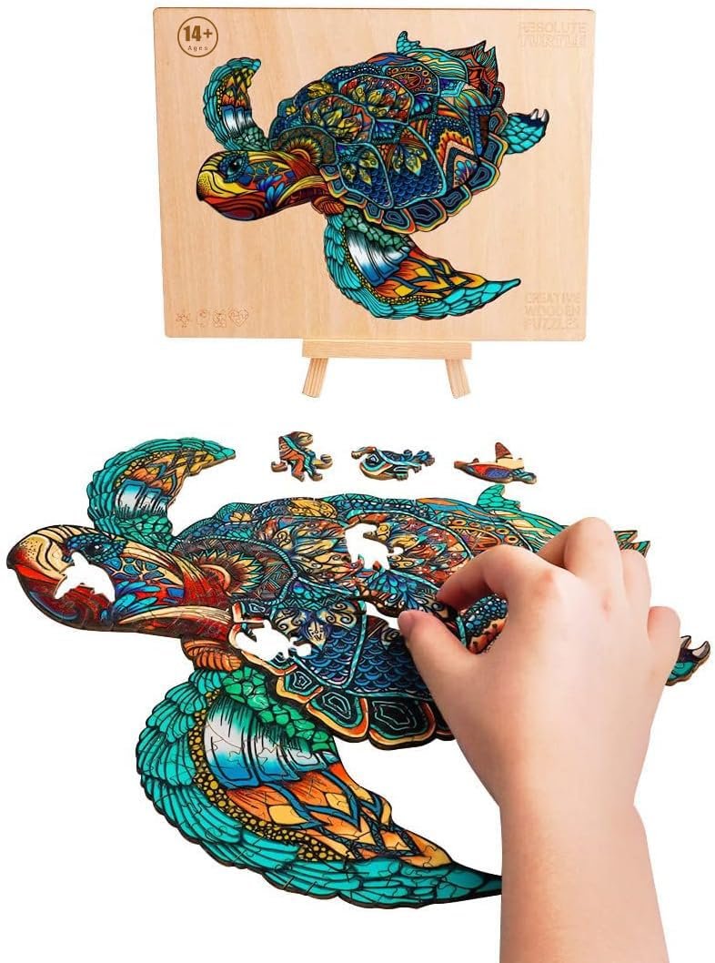 Деревянный пазл KAAYEE Sea Turtle 301 деталь 38 x 32.2 см в деревянной коробке, фото №5 Деревянный пазл KAAYEE Sea Turtle 301 деталь 38 x 32.2 см в деревянной коробке, фото №5