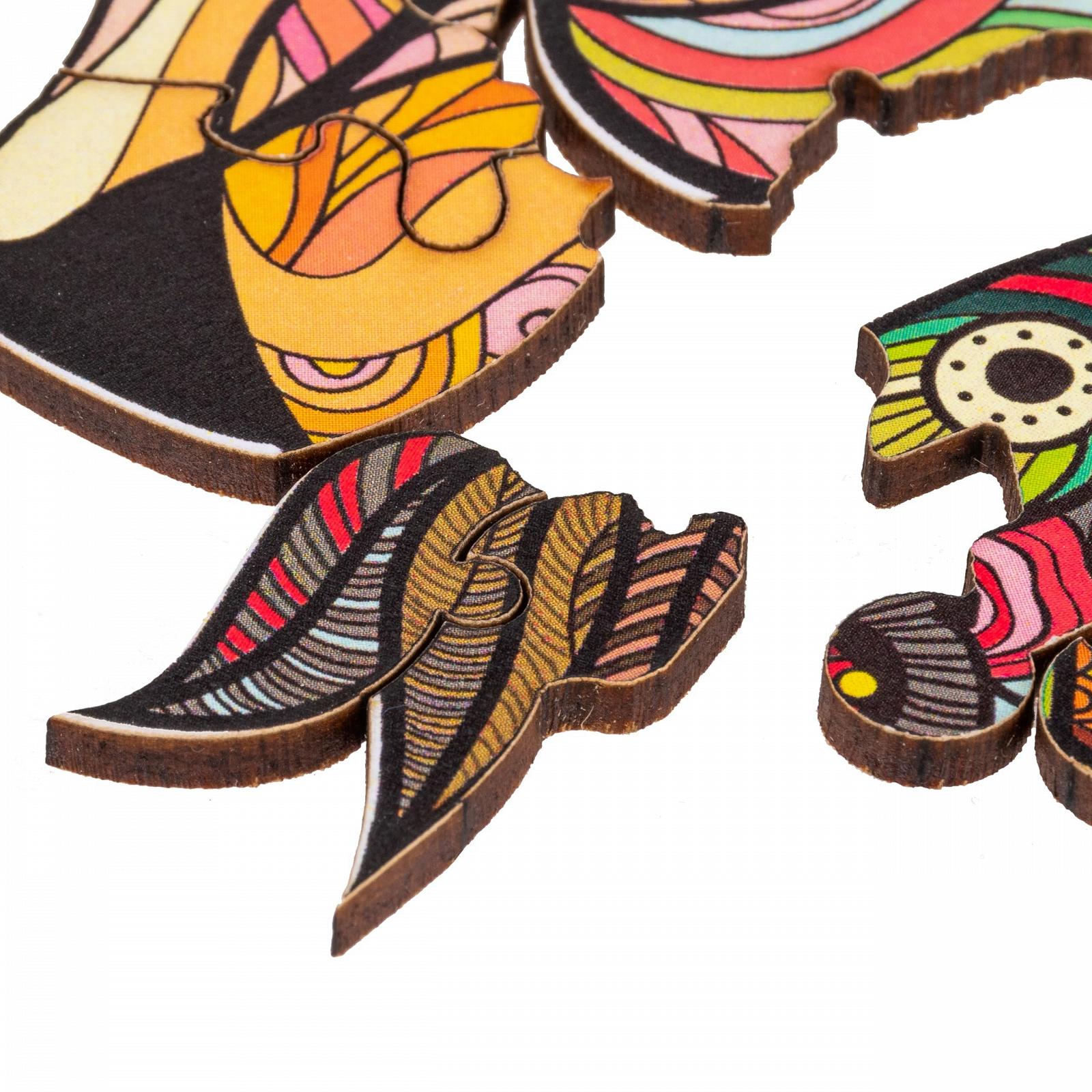 Деревянный пазл Лев Уникальная форма 100 элементов 25 x 23 см, фото №9