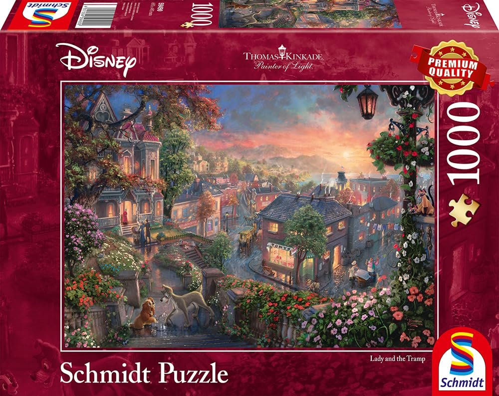 Пазл Schmidt Spiele Disney’s ‘Lady and the Tramp’ by Thomas Kinkade 59490 1000 деталей Разноцветный, фото №4
