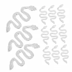 Украшения для ногтей Healeved 120 шт. Серебряные блестки для дизайна ногтей, высококачественные аксессуары для маникюра для повседневного и особого случая - Фото 1