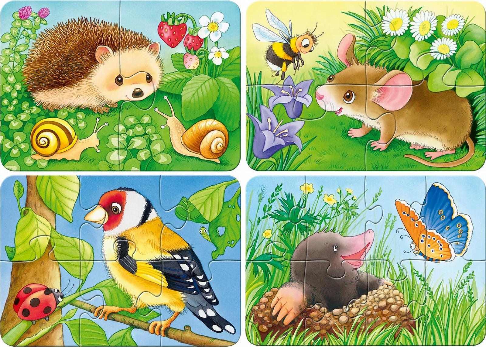 Пазл Ravensburger My First Puzzle Милі мешканці саду Сірий, фото №2