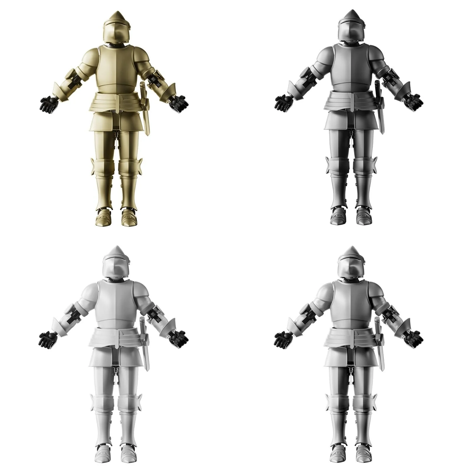 Фигурка MEIEST T13 Knight Armor многошарнирная подвижная черная, фото №5 Фигурка MEIEST T13 Knight Armor многошарнирная подвижная черная, фото №5