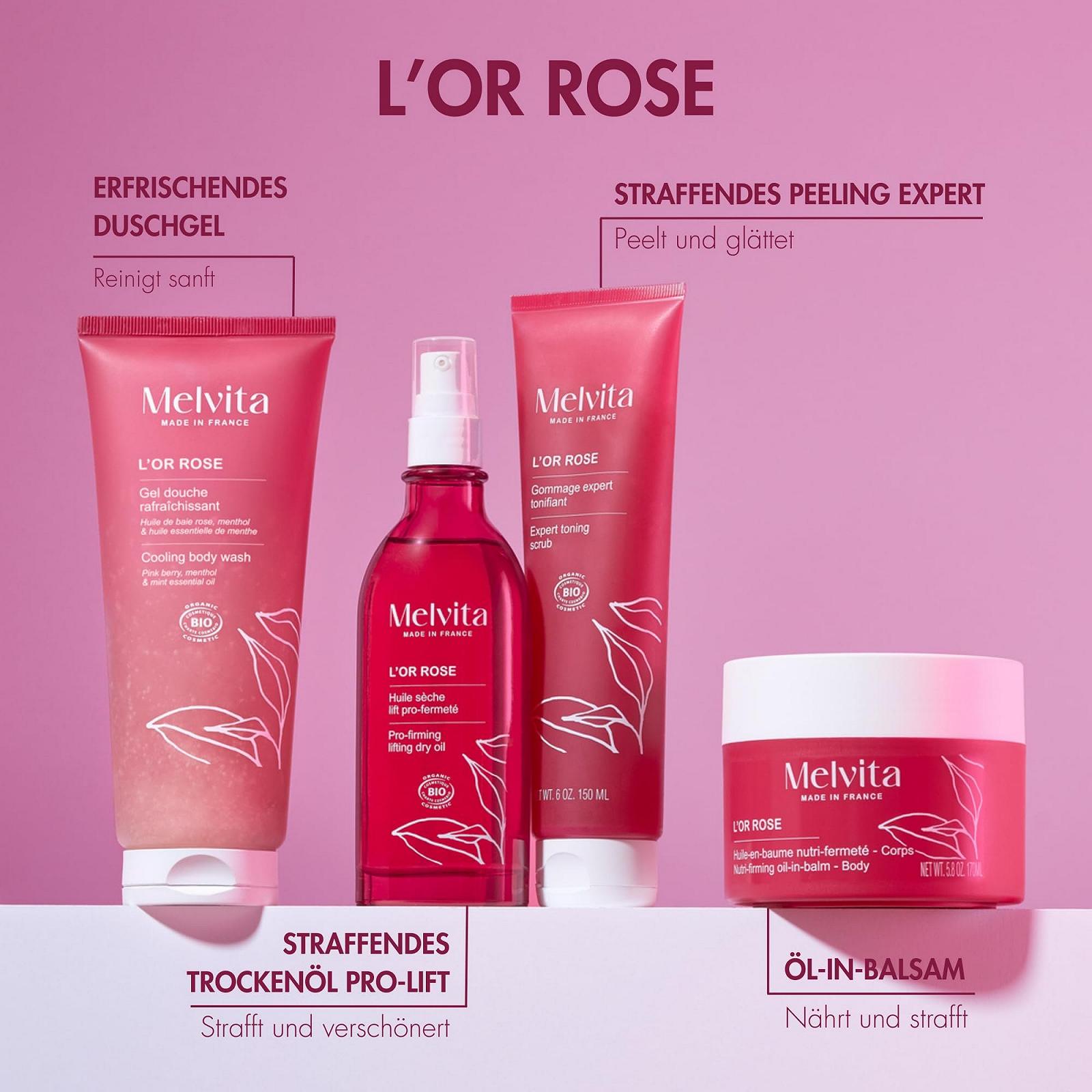 Гель для душу Melvita L'Or Rose Refreshing 200 мл, фото №6