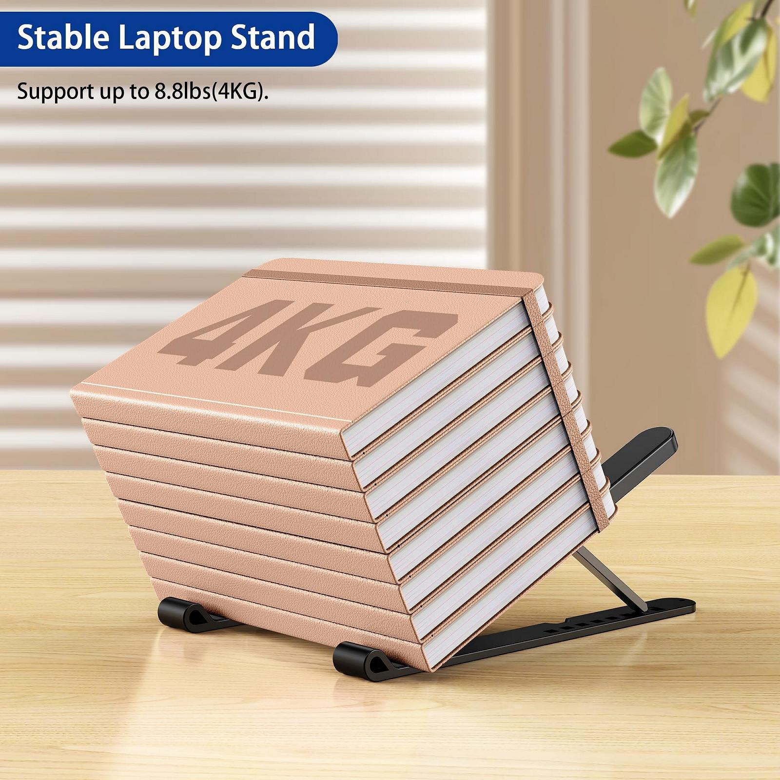 Підставка для ноутбука BESIGN LS01 Pro, портативна та регульована, сумісна з ноутбуками 10-15,6 дюймів (чорна), фото №7