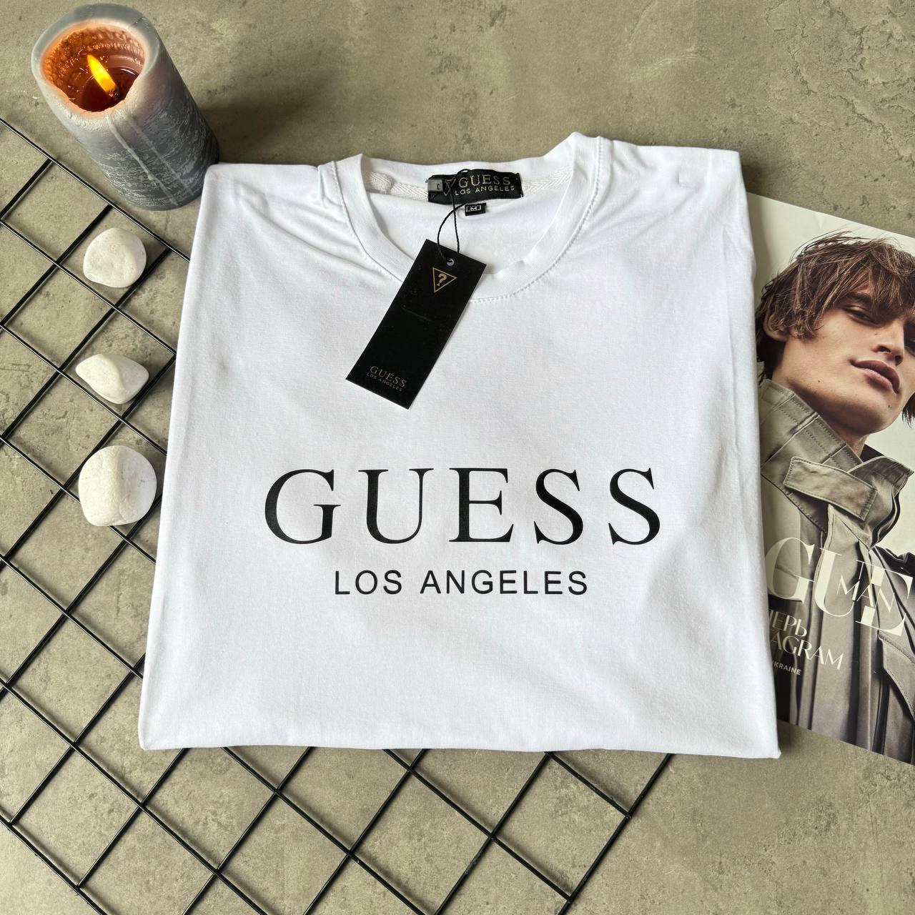 Мужская футболка Guess белая брендовая Гесс Стильная фирменная для мужчины, фото №5 Мужская футболка Guess белая брендовая Гесс Стильная фирменная для мужчины, фото №5