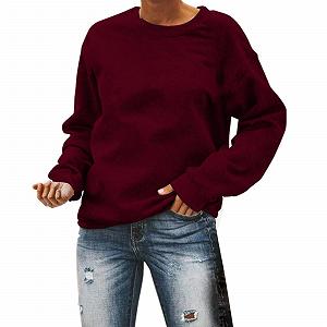 Женский свитшот Generisch Свободный крой Однотонный Цветовые блоки Хэллоуин - Фото 1