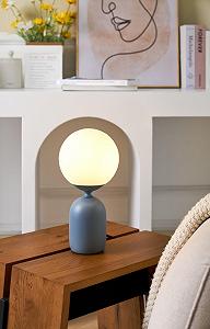 Настільна лампа Pauleen Glowing Charm 48328 E14 Max. 20 Вт Синьо-біла Кераміка synthetic.ua - Фото 1