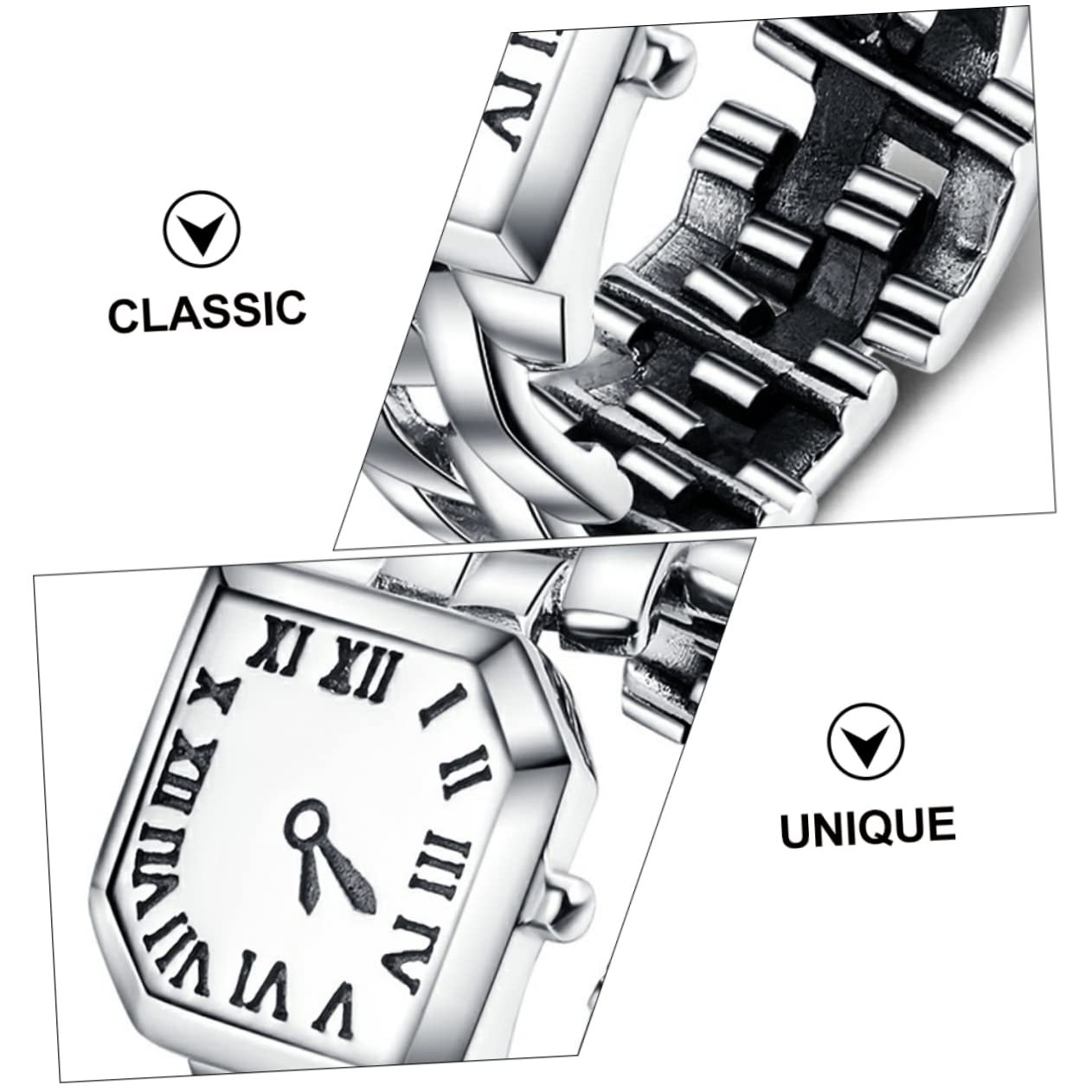 OATIPHO Ringuhr Декоративний годинник з дисплеєм та регульованим дизайном, фото №3