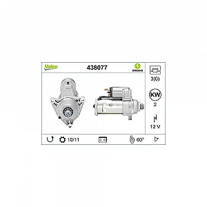 Стартер VALEO 438077 VALEO ORIGINS - NEW O.E. TECHNOLOGIE для AUDI VW - Фото 1