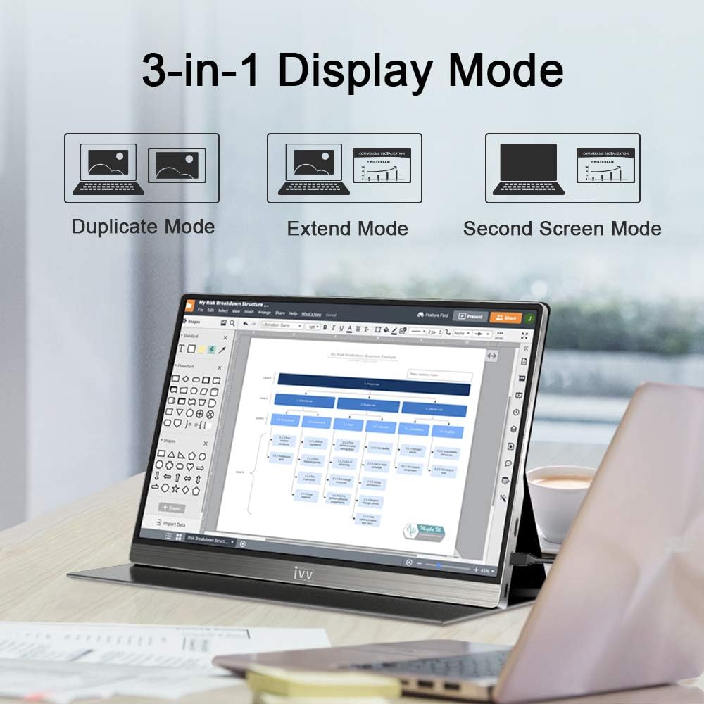 Монитор портативний 15.8" IVV BYD158FC1 Full HD IPS 60 Гц, фото №4