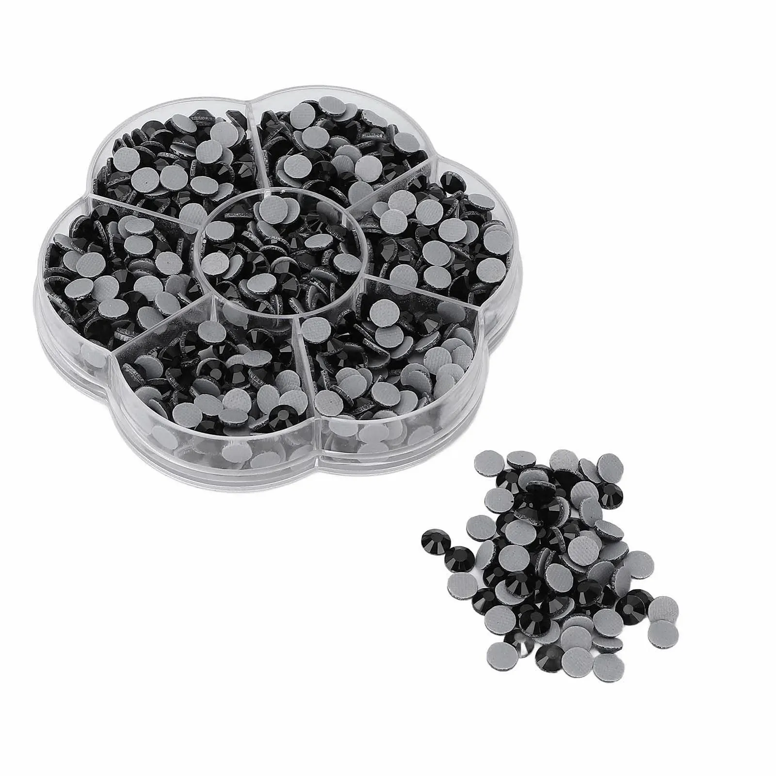 Стрази Прозорі Emoshayoga JM201 Чорний, 1000 шт, фото №9