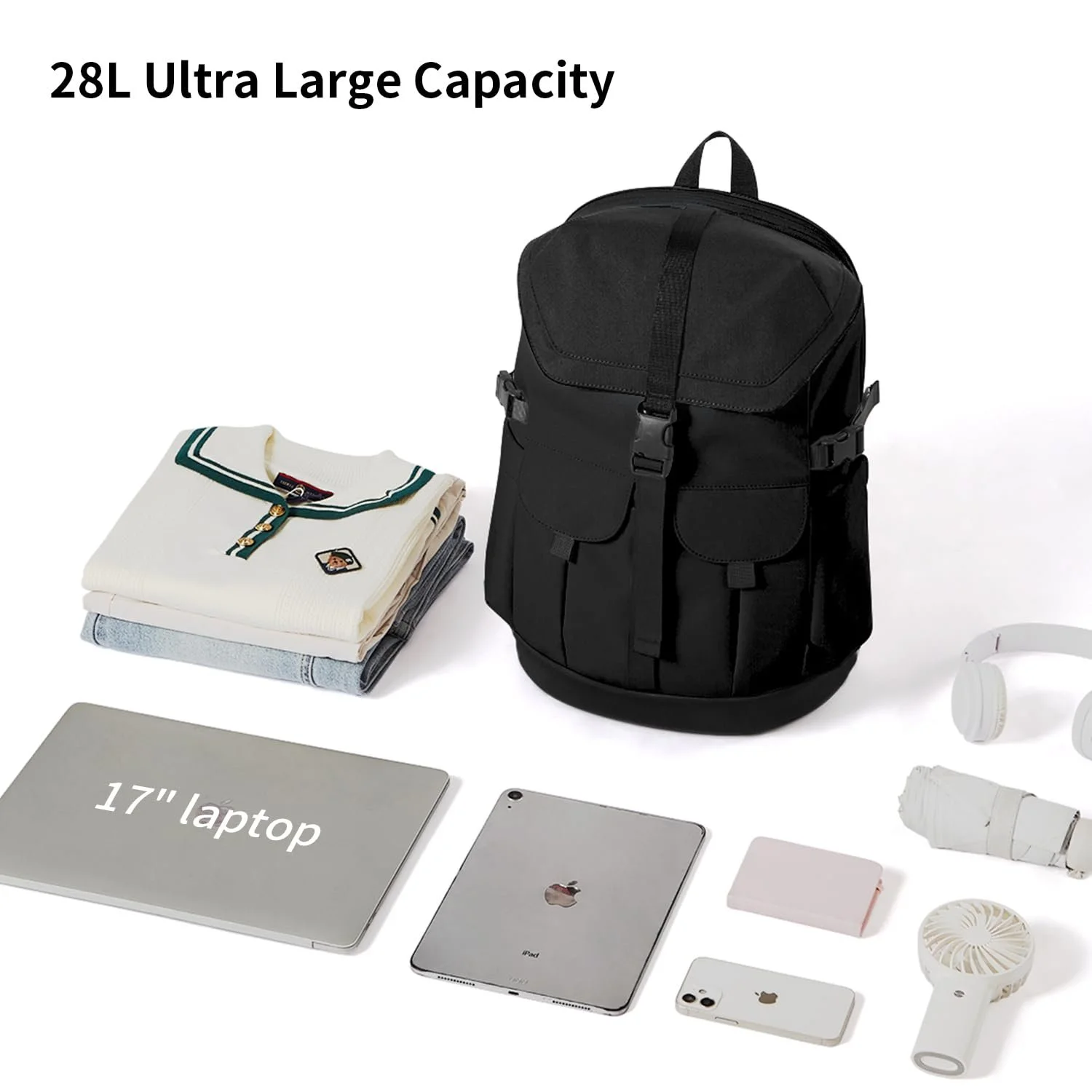 Рюкзак для ноутбука Waterproof Expandable 17 дюймів, фото №7 Рюкзак для ноутбука Waterproof Expandable 17 дюймів, фото №7