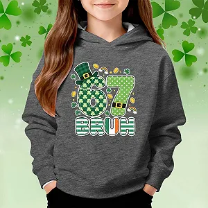 Толстовки Six Seven 67 Meme, с длинным рукавом, с принтом 67, толстовка на День Святого Патрика, повседневная свободная толстовка, преппи, уличная одежда, для мальчиков и девочек, повседневная куртка synthetic.ua - Фото 1