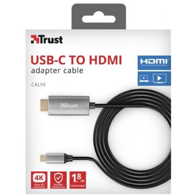 Переходник Trust Calyx USB-C to HDMI Adapter Cable (23332_TRUST), фото №10 Переходник Trust Calyx USB-C to HDMI Adapter Cable (23332_TRUST), фото №10