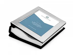 Альбом Zilverstad Smooth Фотоальбом Примерно на 100 фотографий, Металл Серебряный, 6,5 x 13,6 x 17,2 см - Фото 1